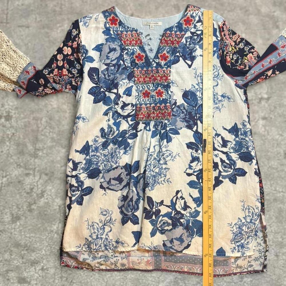 John Mark garden cottage patchwork embroidered la… - image 6